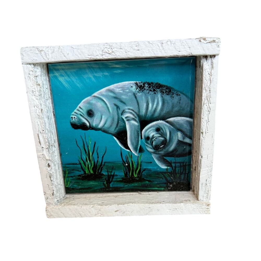 Momma Manatee Lobster Trap Artwork Florida Keys